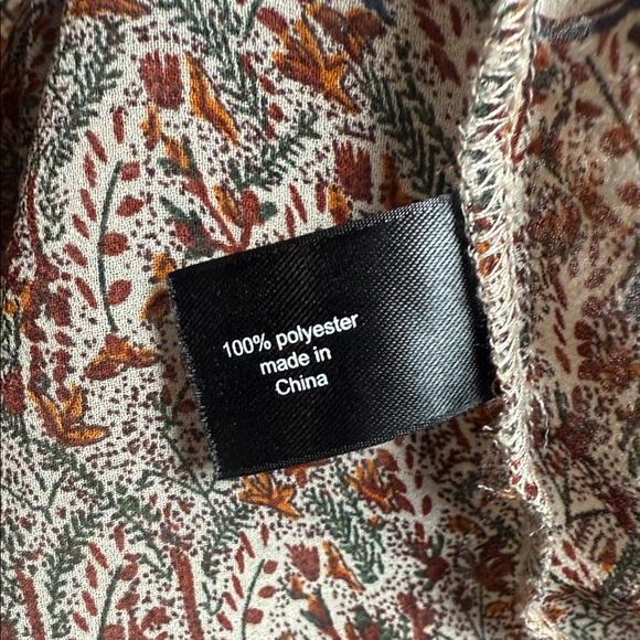 Lane Bryant Floral Boho Blouse Size 16 Plus Ruffle Sleeve Peasant Top - Picture 7 of 9